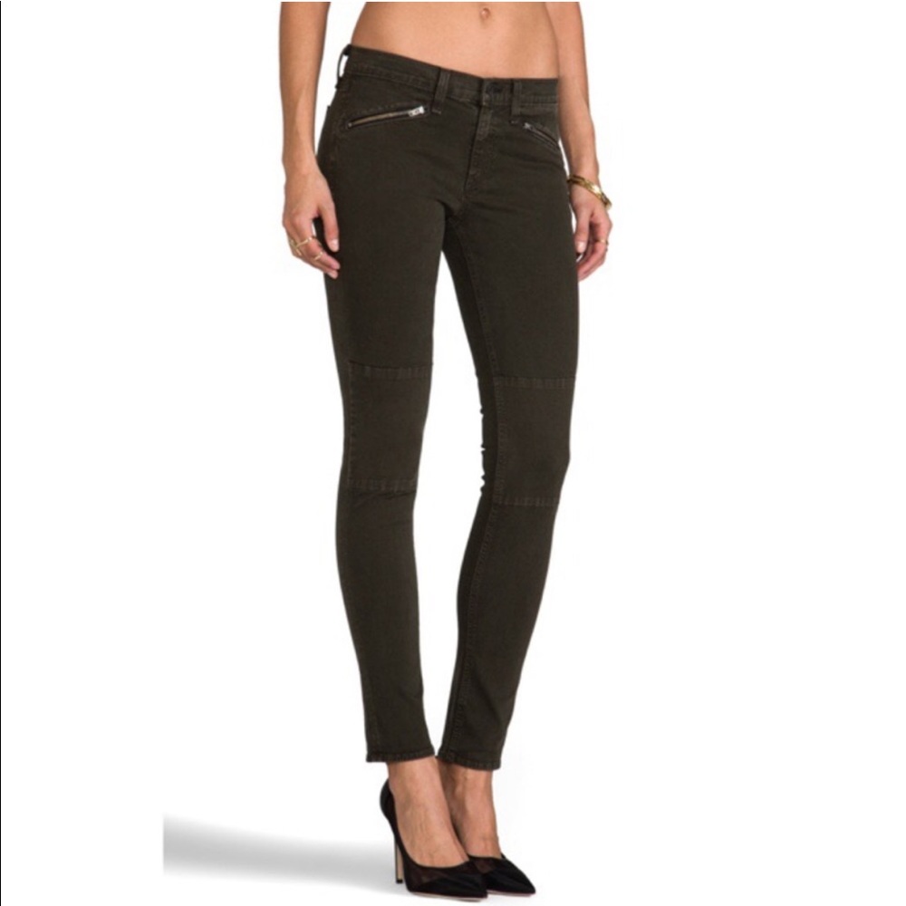 RAG & BONE Ridley Moto Jean Olive Green Size 31